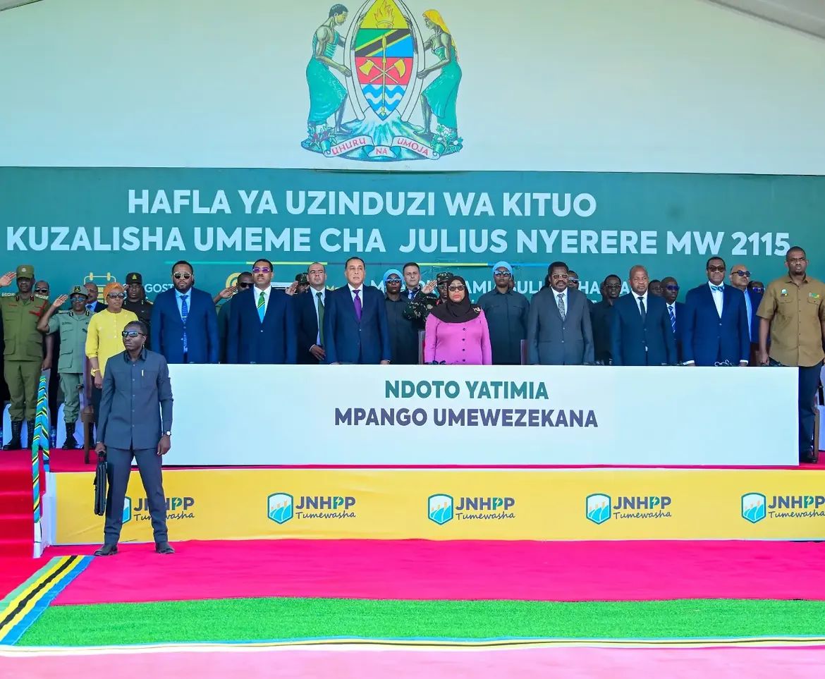 inauguration of the 2,115 MW Julius Nyerere Hydropower Project (JNHPP)