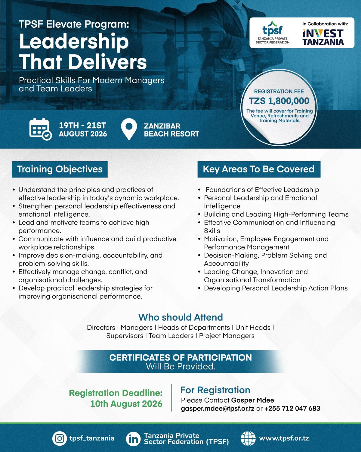 TPSF ELEVATE PROGRAM